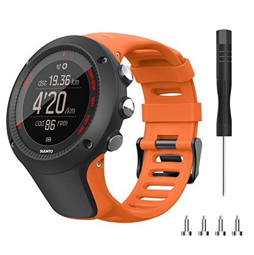 Songsier Correa Compatible con Suunto Ambit 3/1/2/2S/2R/3 Sport/3 Run/3 Peak, Correa de Repuesto de TPU