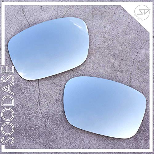 SOODASE Para Oakley Drop Point Gafas de Sol Azul/Plata 2 Pares Lentes de Repuesto polarizadas