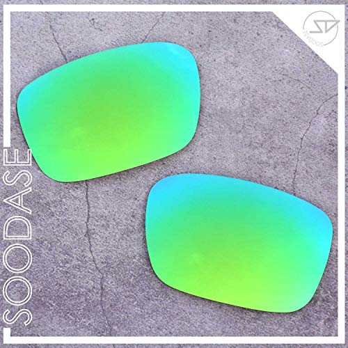 SOODASE Para Oakley Drop Point Gafas de Sol Azul/Verde 2 Pares Lentes de Repuesto polarizadas