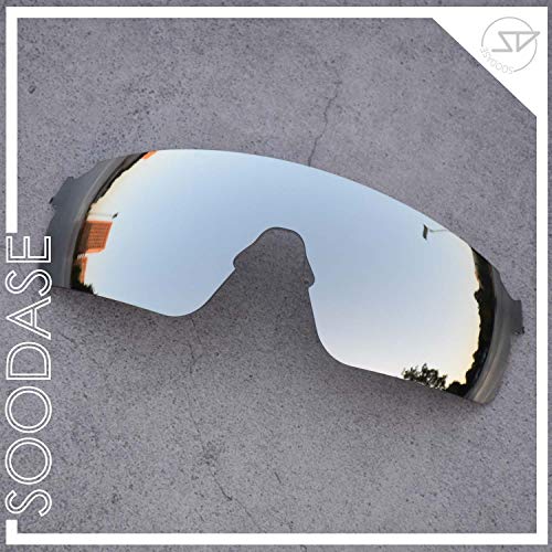SOODASE Para Oakley EVZero Blades Gafas de sol Plata Lentes de repuesto polarizadas