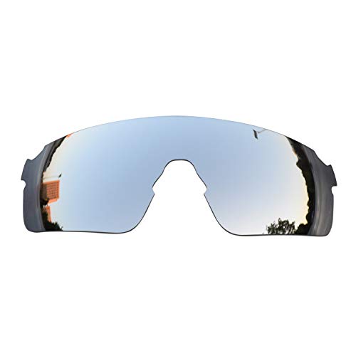 SOODASE Para Oakley EVZero Blades Gafas de sol Plata Lentes de repuesto polarizadas