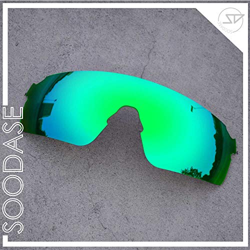 SOODASE Para Oakley EVZero Blades Gafas de sol Plata/Verde 2 Pares Lentes de repuesto polarizadas