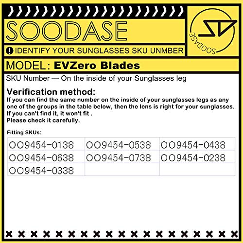 SOODASE Para Oakley EVZero Blades Gafas de sol Rojo/Azul/PlataLentes de repuesto polarizadas