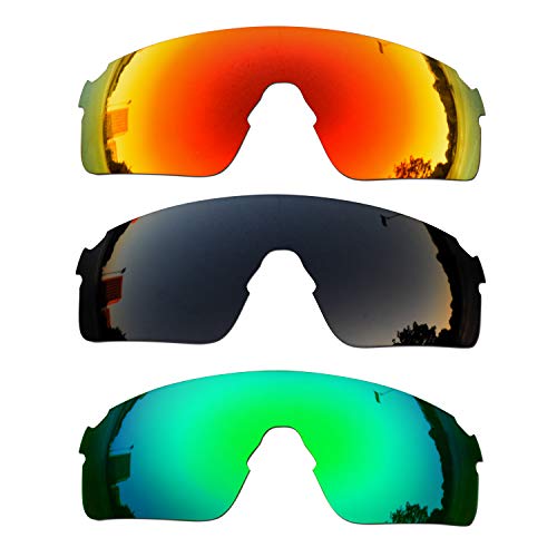 SOODASE Para Oakley EVZero Blades Gafas de sol Rojo/Negro/Verde Lentes de repuesto polarizadas