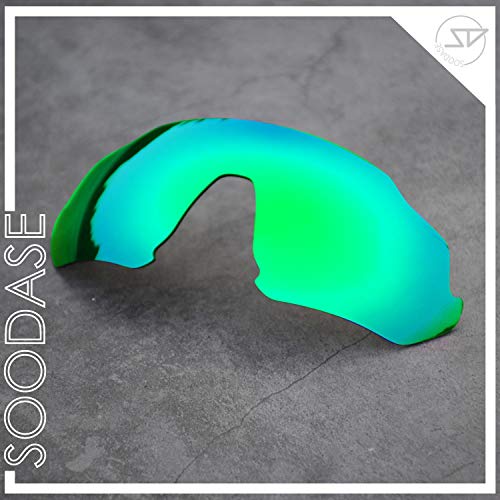 SOODASE Para Oakley Flight Jacket Gafas de sol Verde Lentes de repuesto polarizadas