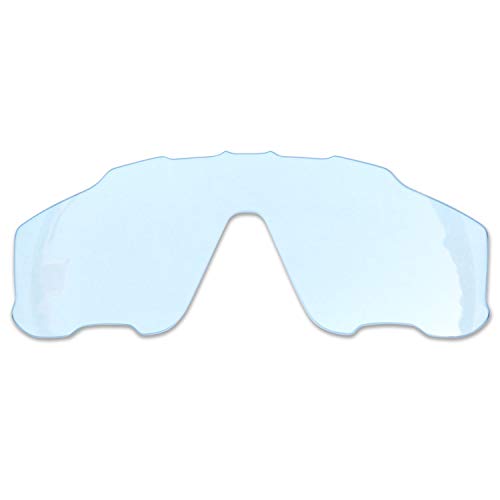 SOODASE Para Oakley Jawbreaker Gafas de sol Plata/Transparente 2 Pares Lentes de repuesto