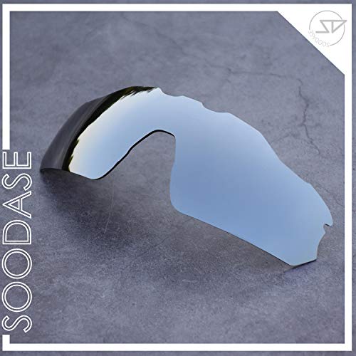 SOODASE Para Oakley Radar EV Pitch Gafas de sol Plata Lentes de repuesto polarizadas