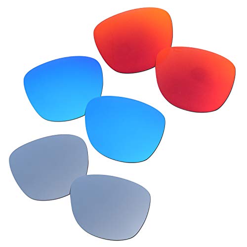 SOODASE Para Oakley Trillbe X Gafas de Sol Rojo/Azul/PlataLentes de Repuesto polarizadas
