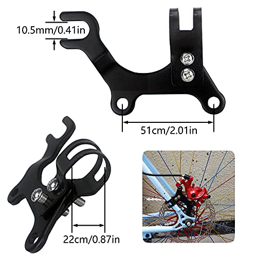 Soporte de Freno de Disco de Bicicleta 2pcs Adaptador de Marco de Freno de Disco Acero Adaptador de Soporte de Freno Ajustable Adaptador Freno de Disco Bicicleta 22mm para La Mayoría de Bicicleta