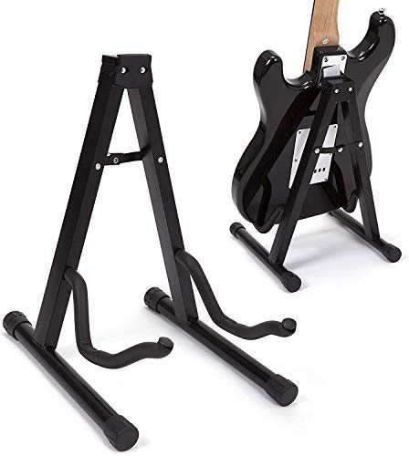 Soporte de guitarra RockJam portátil universal en forma de A para guitarra acústica, guitarra eléctrica y bajo