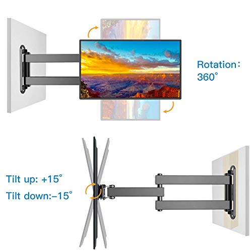 Soporte de Pared para TV, Base giratoria e inclinable Gira el Soporte de Pared para TV para televisores de 13-30 Pulgadas de hasta 10 kg, VESA máximo 100X100 mm