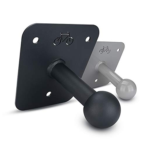 Soporte de pared universal para portabicicletas trasero de HEYBRO - incluidos accesorios de montaje, además de eficiente y elegante soporte de pared para su portabicicletas