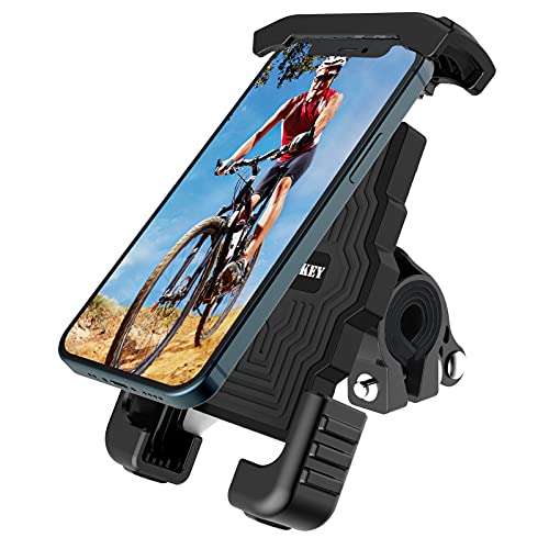 Soporte Movil Bicicleta, Soporte para Teléfono antivibración para Motocicleta, Soporte para Teléfono Móvil para Bicicleta Compatible con iPhone 12/11 / X / 8/7, Galaxy S20 / S10 / Note 10 y Más