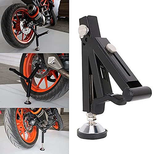 Soporte para motocicleta con mango elástico universal para la mayoría de las ruedas de motocicleta, Dirt Pit Bike Street Bike On/Off Road Negro