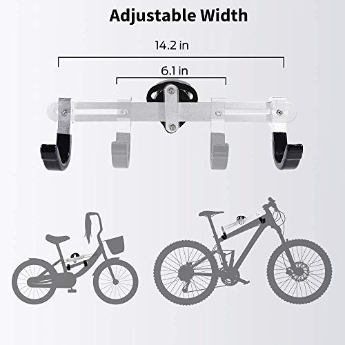 Soporte soporte bicicletas pared bicicletas pared Soporte de pared para bicicleta Sportneer soporte de montaje para bicicleta de carretera, bicicleta de montaña, BMX, Ángulo y longitud ajustable