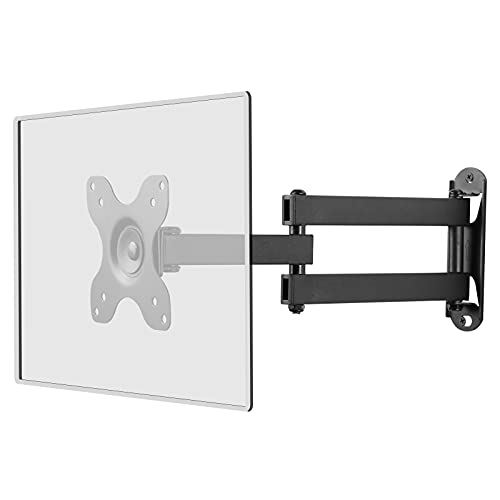 Soporte TV Pared, Soporte de Pared para de 13-30 Pulgadas LED/LCD/Plasma TV de hasta 15 kg, Puede Girarse/Inclinarse/Extenderse Soporte VESA 100x100/75x75mm Soporte Monitor pared MA1330