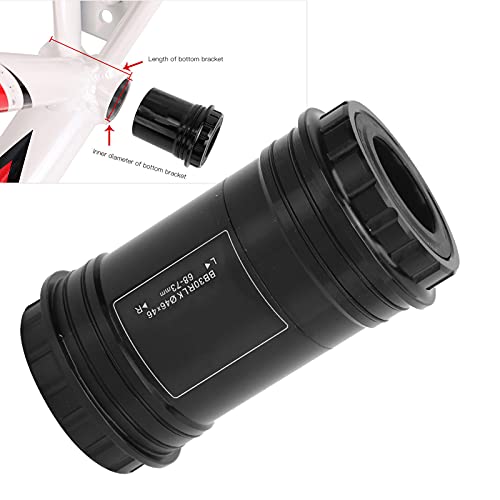 Soran Eje De Pedalier Tipo Rosca, Proceso CNC Eje De Pedalier De Bicicleta Impermeable A Prueba De Polvo Estable T6 Tratado Térmicamente De Alta Resistencia para(BB30RL φ46 【Cojinete de Acero】)