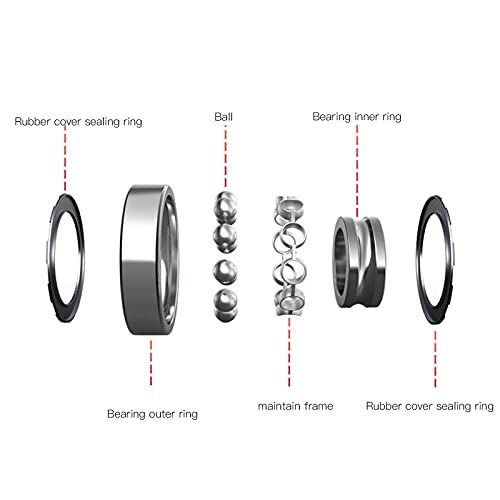 Soran Eje De Pedalier Tipo Rosca, Proceso CNC Eje De Pedalier De Bicicleta Impermeable A Prueba De Polvo Estable T6 Tratado Térmicamente De Alta Resistencia para(BB30RL φ46 【Cojinete de Acero】)