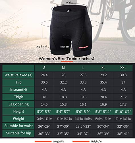 Souke Sports Pantalon Corto Ciclismo Mujer 4D Acolchado, Pantalones Corto Bicicleta Mujer, Pantalones Cortos De Ciclism Transpirables Antideslizante