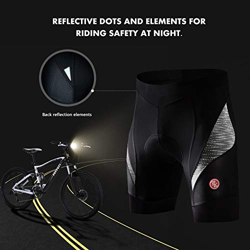 Souke Sports Pantalones Ciclismo Hombre 4D Acolchados, Culotte Ciclismo Hombre, Pantalones Bicicleta Hombre Acolchados, Transpirable y de Secado rápido Antideslizante