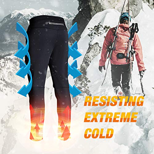 Souke Sports Pantalones Ciclismo Hombre Invierno Pantalones Largos Térmico Pantalón Chándal para Fitness, Camping, Escalada, Correr y Esquiar