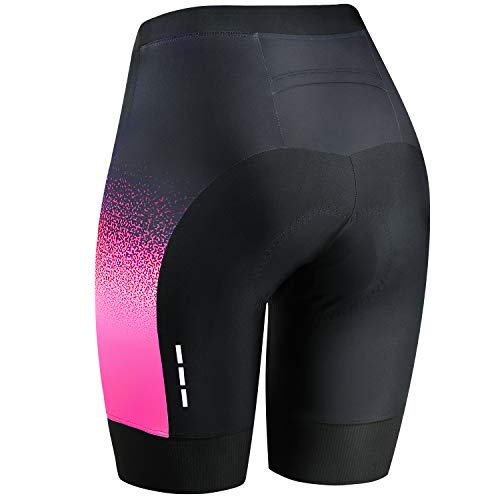 Souke Sports - Pantalones Cortos De Ciclismo para Mujer 4D Acolchados para Bicicleta De Carretera Pantalones Cortos Transpirables De Secado Rápido