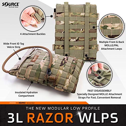 Source Razor Bolsa de hidratación, Hombre, Multicolor (Multicam), 3 l