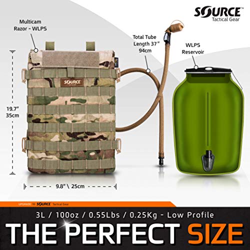 Source Razor Bolsa de hidratación, Hombre, Multicolor (Multicam), 3 l