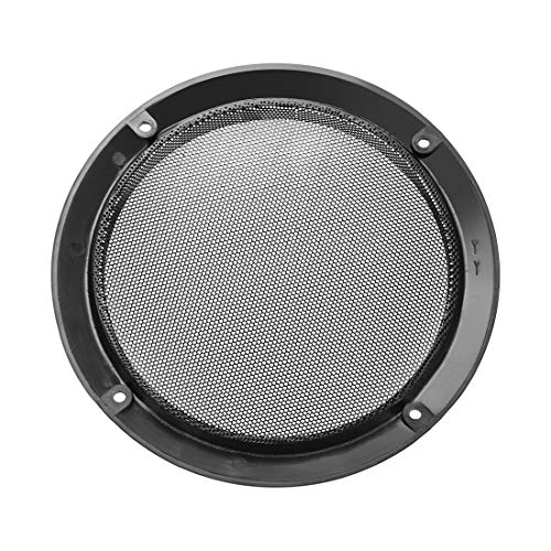 sourcing map Altavoz Rejilla Cubierta 10 Pulgadas 275mm Malla Decorativa Círculo Subwoofer Guardia Protector Negro