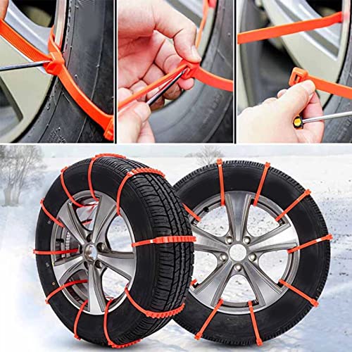 Sovtay Cadenas Anti Nieve Reutilizables de Coche, Ruedas de neumáticos de Invierno para automóviles Cadenas de Nieve Antideslizantes, Cadenas Antideslizantes para neumáticos de vehículos (20PCS)