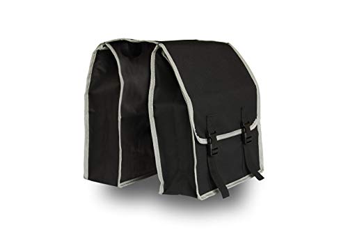 SPACEFLIGHT Bolsa Negra para Bicicleta, Bolsa Doble para Bicicleta, Bolsa Grande para Parte Trasera Bicicleta, 26 L, MAX 10 kg, 30 x 36 x 12 cm