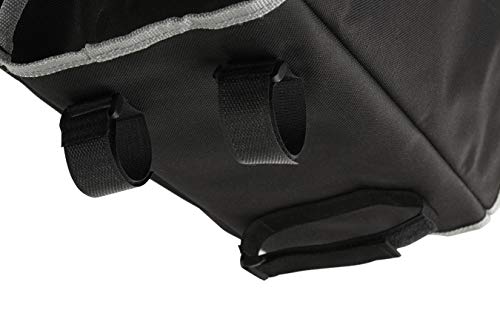 SPACEFLIGHT Bolsa Negra para Bicicleta, Bolsa Doble para Bicicleta, Bolsa Grande para Parte Trasera Bicicleta, 26 L, MAX 10 kg, 30 x 36 x 12 cm