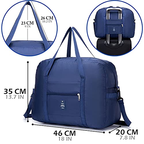 SPAHER Ligera Bolsas de Viaje Mujer Hombre Fin de Semana Plegable Ultraligera Equipaje de Mano Bolsa Maternidad Bolsa Hospital Duffle Bag 40L