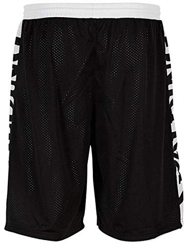 Spalding Essential Reversible Shorts Short Reversible, Hombre, Black/White, XL