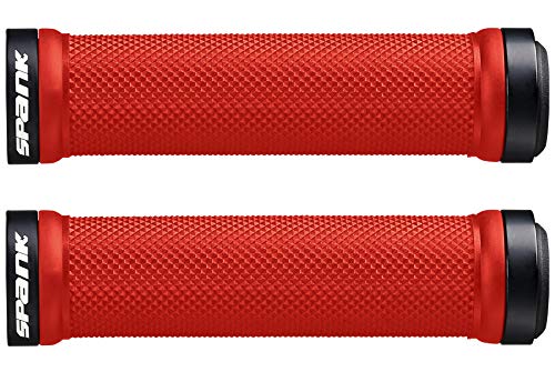 Spank Poignées Spoon Red Asas para Bicicleta, Unisex Adulto, Rojo, 130mm