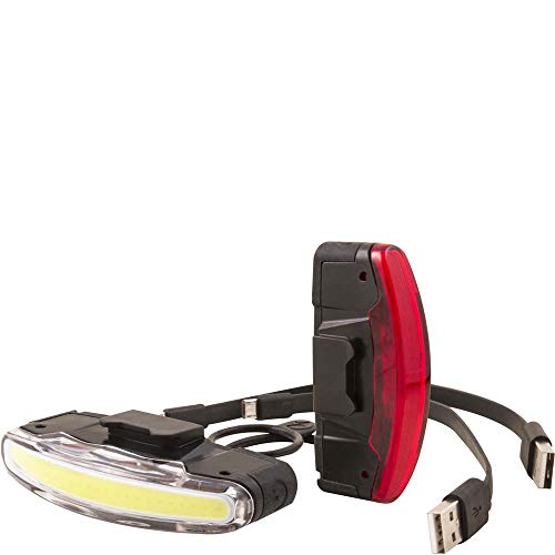 Spanninga Arco Set de Luces Delantera y Trasera Recargables, Unisex Adulto, Negro, x