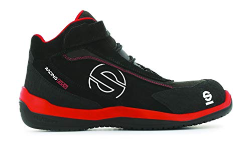 Sparco S0751545RSNR zapatillas racing Evo red/black, Rojo/Negro, 45 EU