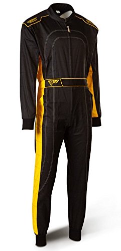 Speed Kart Mono Negro/Amarillo – Denver HS de 2 Modelo 2018 Racewear, Tiempo libre, color negro y amarillo, tamaño medium