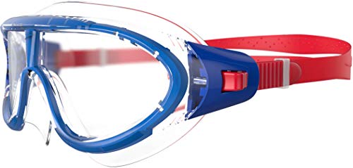 Speedo 801213C811 Gafas de Natación, Unisex niños, Rojo (Lava) / Azul (Hermoso) / Transparente, Única