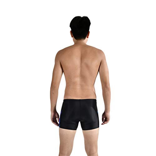 Speedo Allover V-Cut Aquashort Am Bañador de competición, Hombre, Black/Violet/Pool, 32