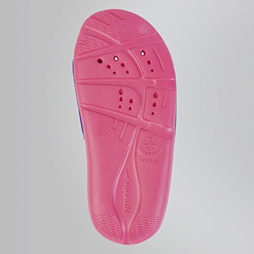 Speedo Atami Core Slide JF Zapatos de Playa y Piscina, Unisex niño, Rosa (Electric Pink/Deep Lilac 000), 28 EU