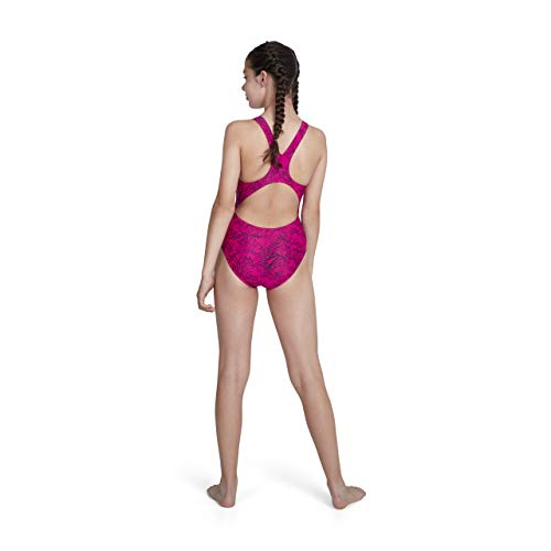 Speedo Boom Allover Splashback Bañador, Junior Girls, Rosado, 28 (9-10 años)