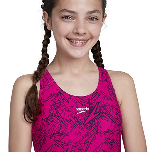 Speedo Boom Allover Splashback Bañador, Junior Girls, Rosado, 28 (9-10 años)