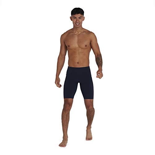 Speedo Boom Logo Splice Jammers, Hombre, Azul (True Navy/Dragonfire Orange), S