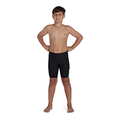 Speedo Boom Logo Splice Jammers, Niños, Negro (Noir/Light Adriatic), 32 (13-14 Años)