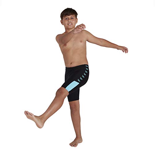 Speedo Boom Logo Splice Jammers, Niños, Negro (Noir/Light Adriatic), 32 (13-14 Años)