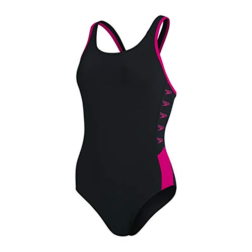 Speedo Boom Logo Splice Muscleback One Piece Swimsuit Mujer