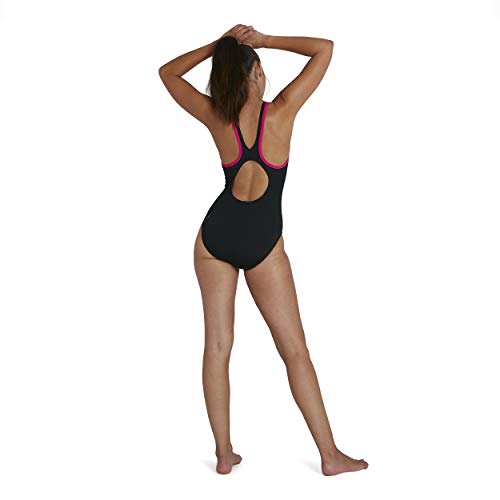 Speedo Boom Logo Splice Muscleback One Piece Swimsuit Mujer