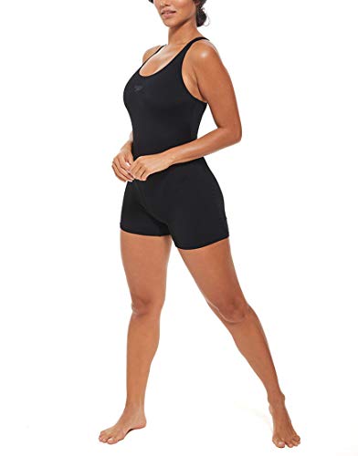 Speedo Essential Endurance + Legsuit Bañadores de Mujer para Natación, Negro/Gris, 46