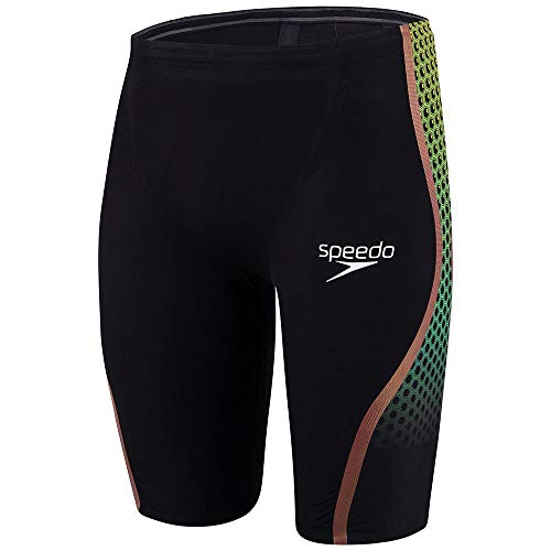 Speedo Fastskin LZR Pure Intent Jammer Am Bañador, Hombre, Black/Fluo Yellow/Jade/Rose Gold, 25